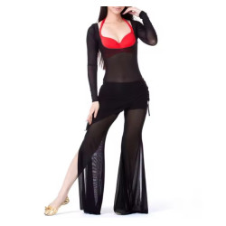 Tenue de cours de danse orientale noir et rouge - 1