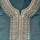 djellaba femme maison vert foncé galon brillant style débardeur