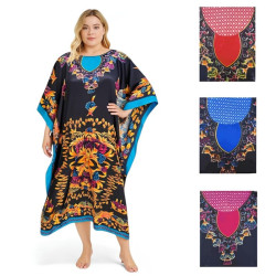 Djellaba femme manches courtes style arabesque couleur - 5