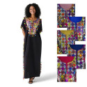 Robe d intérieur orientale décor or et pompons