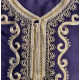 Djellaba / abaya maison violette broderie fine ocre