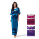Djellaba femme imprimé noir et fine dentelle - 3