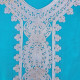 Djellaba femme maison verte avec broderie traditionnelle