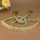 Ceinture plaqué or femme avec 20 maillons ajourés articulés et cordon doré 160 cm