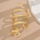 Bracelet de bras serpent doré ajustable