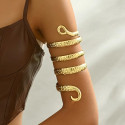 Bracelet de bras serpent doré – ajustable 15 cm
