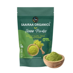 Poudre de henné BAQ Saairaa Organics – 100 g – Spéciale motifs corporels - 1
