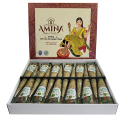 12 cônes Henné naturel Amina marron boite