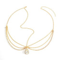 Bijou de tête frontal à strass – modèle argent ou doré au choix