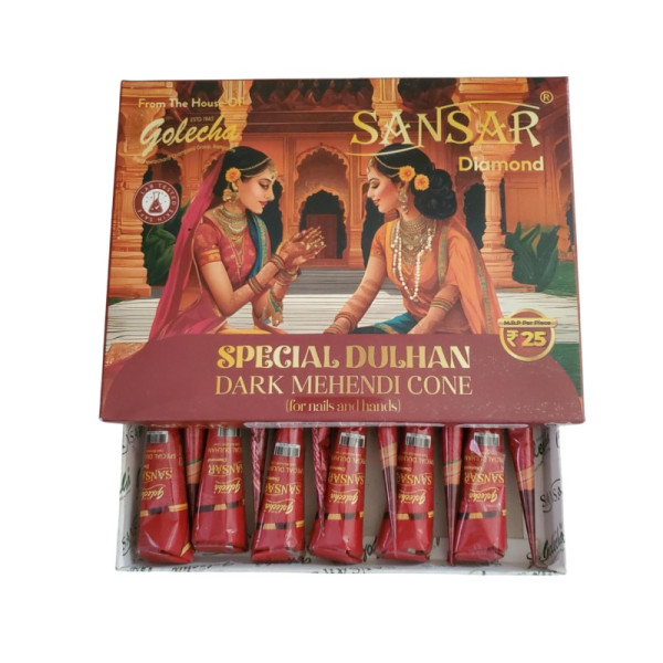 Sansar Special Dulhan – Coffret de 12 cônes mehendi prêt à l’emploi - 1
