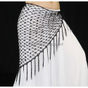 Ceinture foulard filet de danse orientale noir