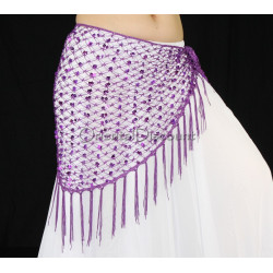 Ceinture filet de danse orientale violet