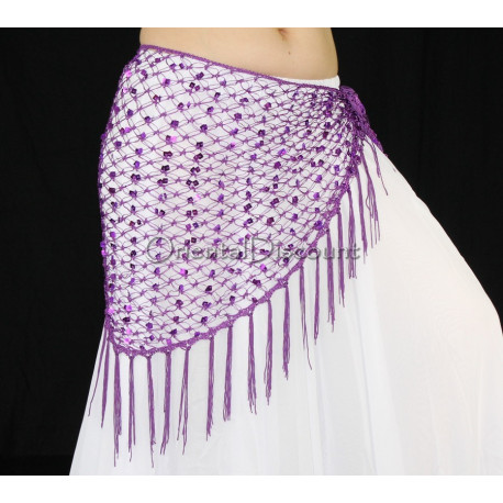 Ceinture filet de danse orientale violet