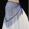 Ceinture filet de danse orientale bleu roy