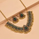 Collier oriental doré et boucles émeraude