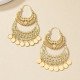 Bijoux orientaux dorés type boucles d’oreilles à piècettes