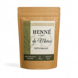 Henné en poudre naturel du Maroc sachet hermetique