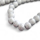 Tasbih blanc 99 perles avec incrustation argenté