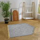Tapis de prière épais arcade uni antidérapant gris