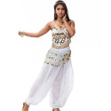Costume Jasmine Prestige blanc – Ensemble oriental scintillant pour danseuse de scène