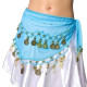 Ceinture de danse orientale enfant turquoise - 1