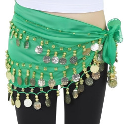Ceinture de danse orientale enfant vert foncé - 1