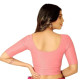 Choli pour sari indien – Haut court élastiqué dos échancré rosé dos