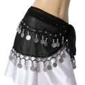 Ceinture enfant de danse orientale noir argent