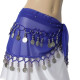 Ceinture enfant de danse orientale bleu roy argent - 1