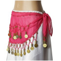 Ceinture de danse orientale enfant fuschia