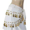 Ceinture de danse orientale enfant blanc