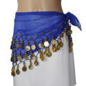 Ceinture de danse orientale enfant bleu roy