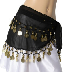 Ceinture de danse orientale enfant noir - 1