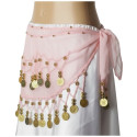 Ceinture de danse orientale enfant rose