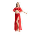 Costume de danse orientale femme rouge – spécial scène et gala