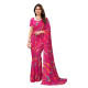 Sari indien moderne multicolore en georgette fluideface sur fond blanc
