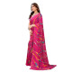 Sari indien moderne multicolore en georgette fluide femme de coté