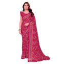 Sari indien femme fuchia – coupon de tissu pour sari à draper