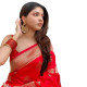 tenue sari rouge doré femme style mariage indien