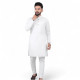Kurta blanc pour homme en coton – vue de face