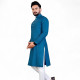 Kurta indien homme bleu canard – vue de côté