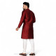 Kurta tunique indienne bordeaux – vue de dos