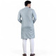 Kurta indien homme gris – vue de dos