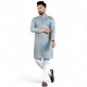 Kurta indien homme gris – vue debout de face