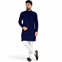 Kurta bleu marine pour homme – vue de face