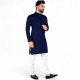 Kurta bleu marine pour homme – vue de côté