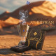Bakhour Al Ridwan – Encens Oriental en Tablette Chocolat mise en scène dans le désert