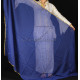 Voile rectangulaire de danse orientale bleu roy