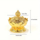 Bruleur d’encens oriental doré lotus sculpté pour bakhoor