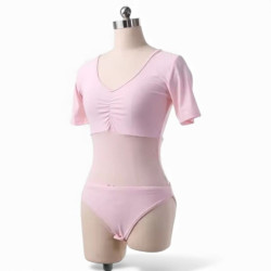 Body justaucorps de danse orientale rose clair 